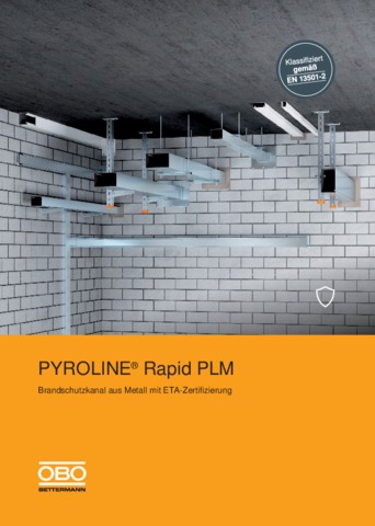 Brandschutzkanal aus Metall PYROLINE® Rapid PLM