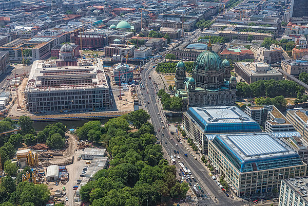 Berliner Stadtschloss Baustelle von oben