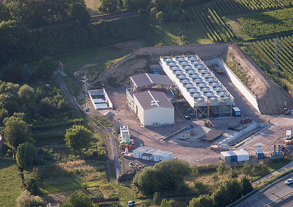 Geothermie Kraftwerk in Insheim - Ansicht von oben