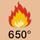 flammwidrig 650°C