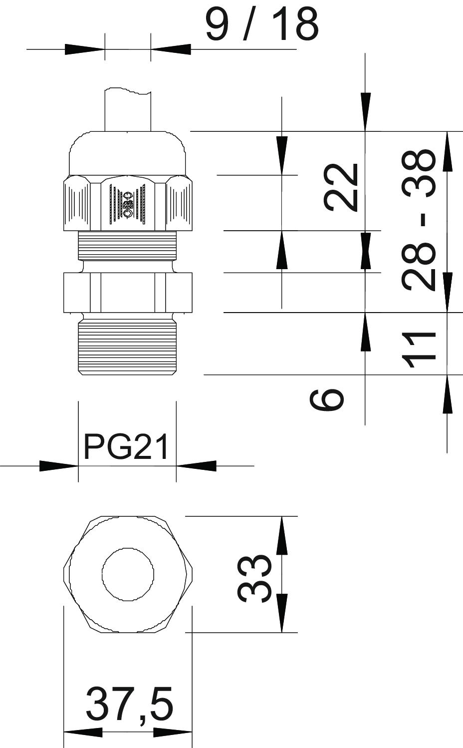 Remko PG-Verschraubung (Stecker) in Kunststoff, lichtgrau 1108416-1 ·  1108416-1 · Ersatzteile ·